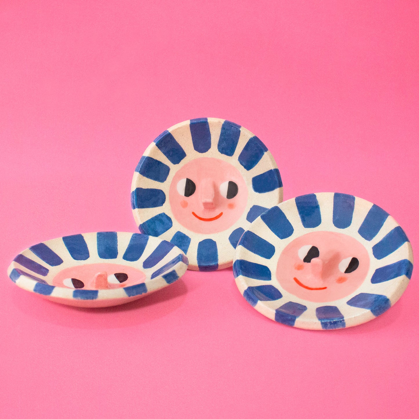 Ana Seixas - Happy Sun Blue Trinket Dish