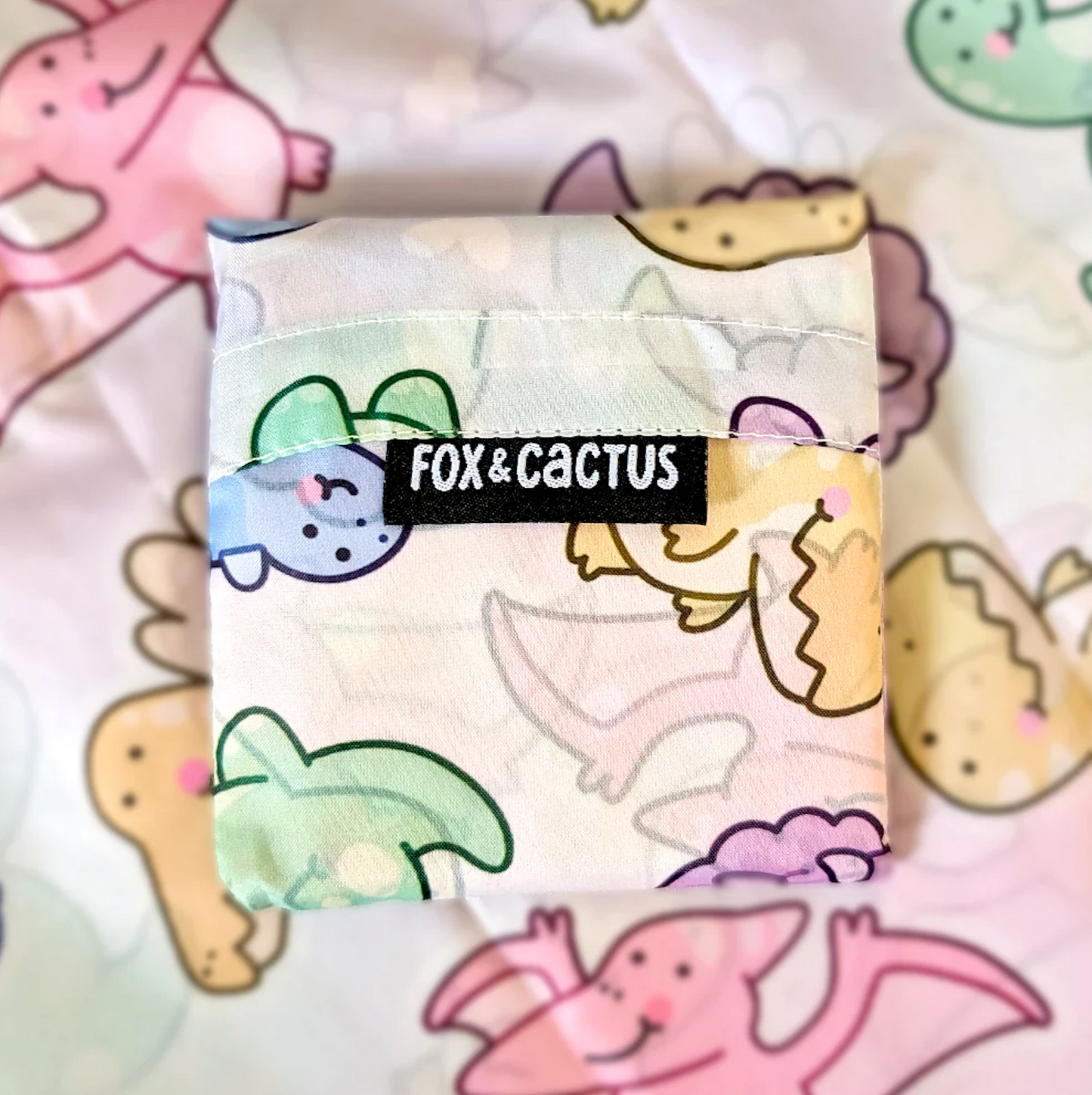 Fox & Cactus - Kawaii Dinos Tote Bag