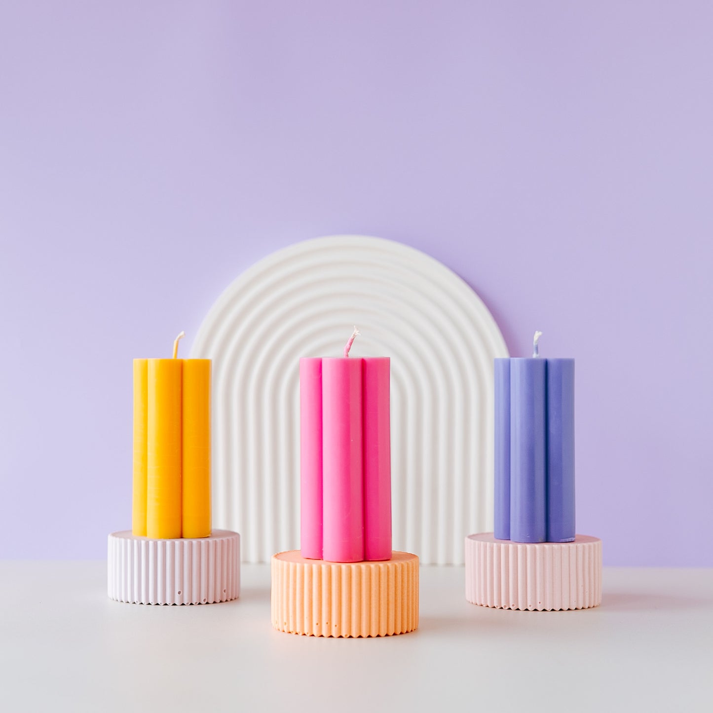 Nimki - Flower Pillar Candles Gift Set