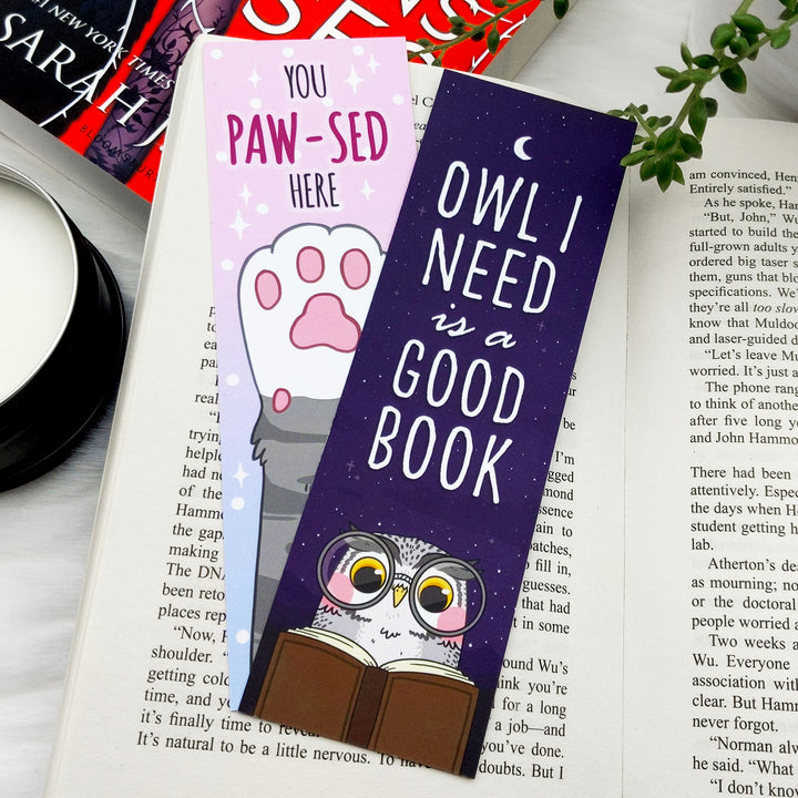 Fox & Cactus - Owl I Need is a Good Book Bookmark