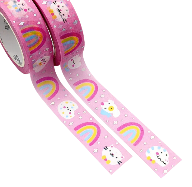 Fox & Cactus - Rainbow Friends Washi Tape