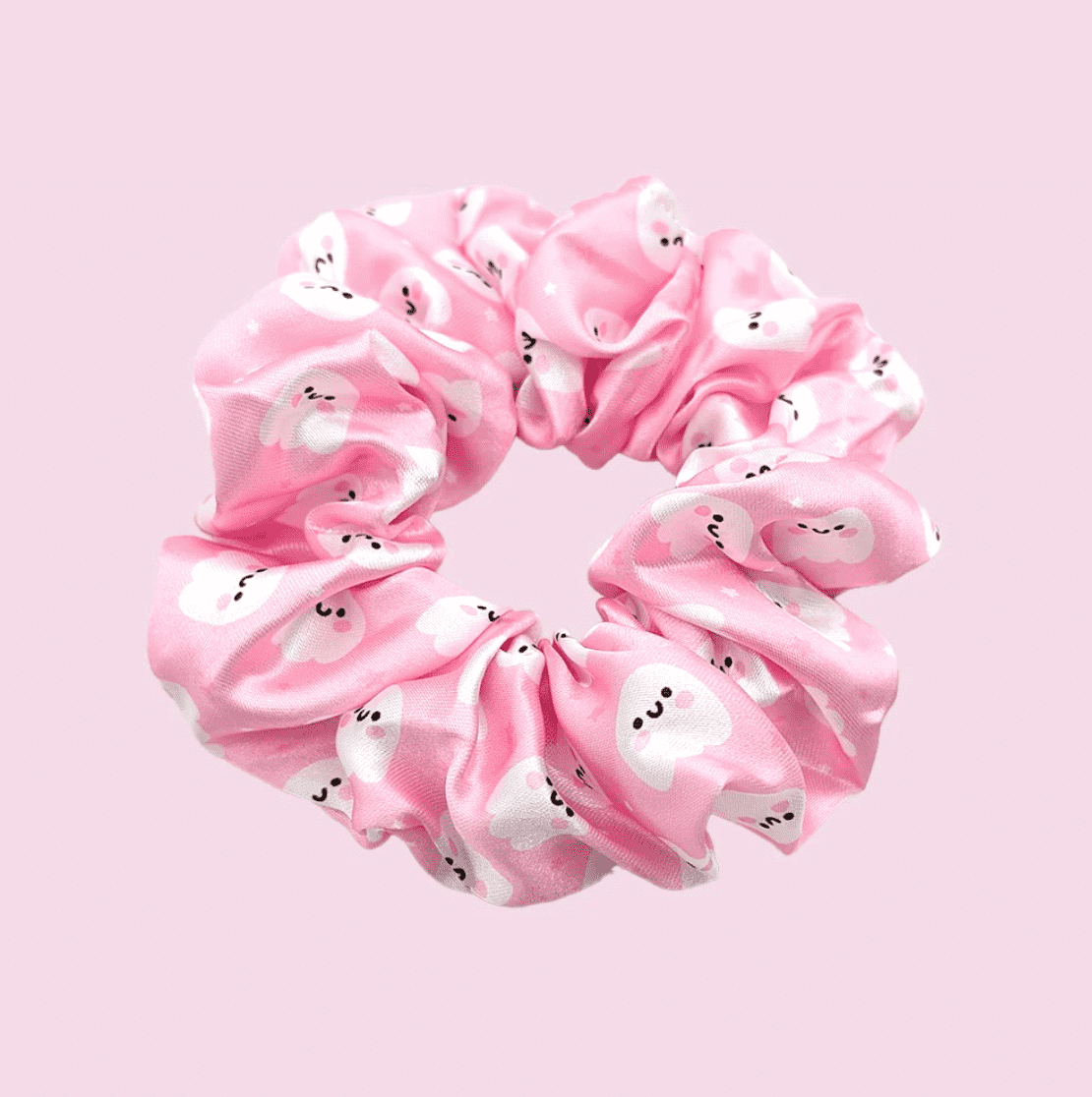 Fox & Cactus - Ghosties Pink Scrunchie