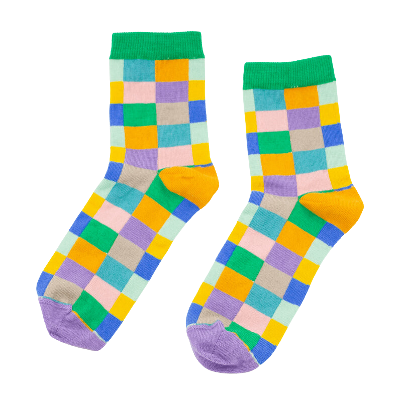Shuh Lee Colourful Square Socks