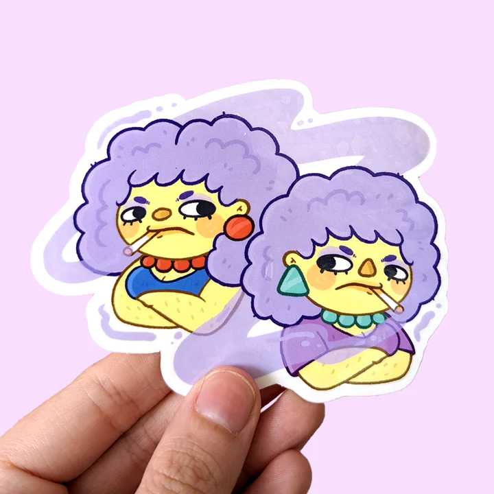 Fox & Cactus Twin Flames Simpsons Clear Vinyl Sticker