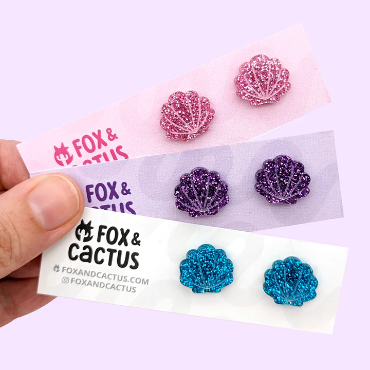 Fox & Cactus - Seashell Stud Earrings