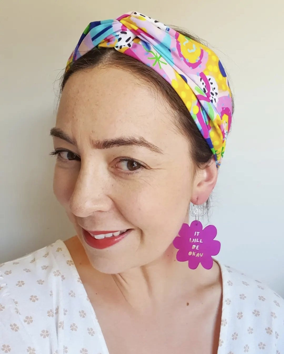 Oopa Handmade Rainbow of Hope Twist Knot Headband