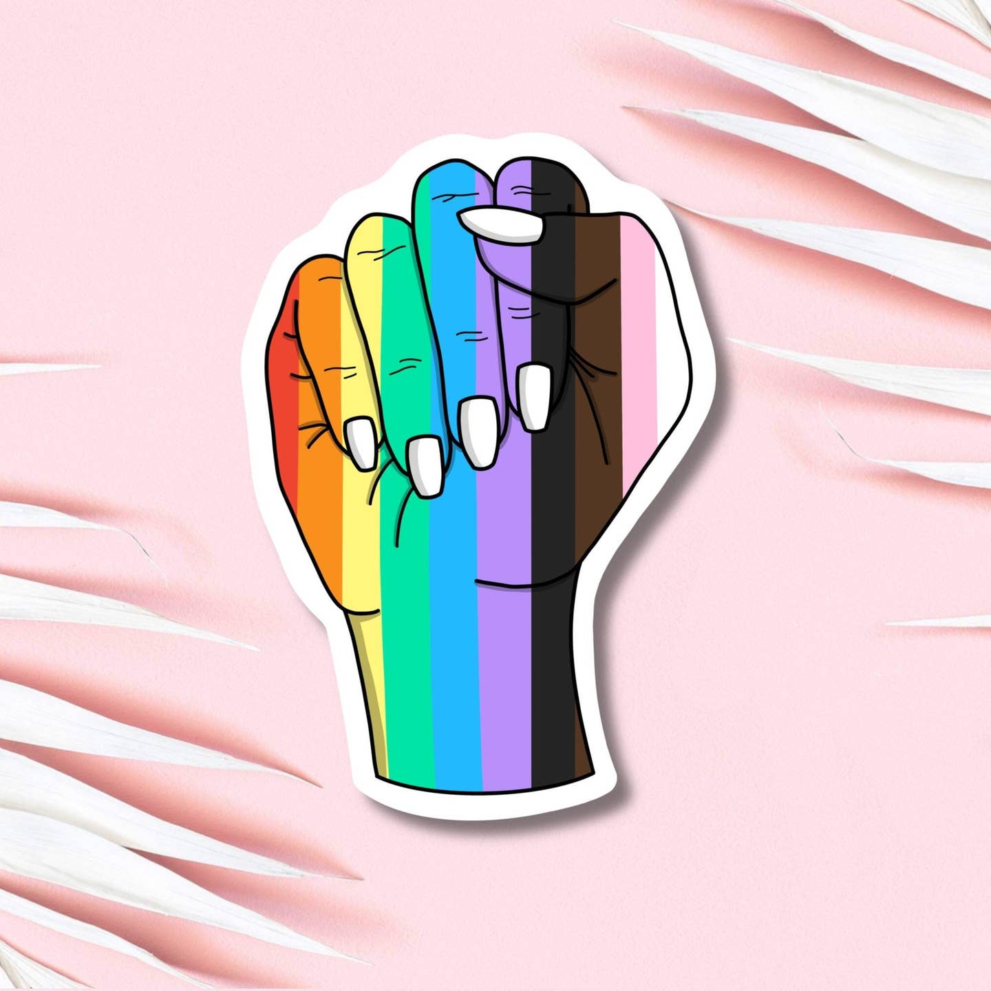 A Tub of Prints - Pride Inclusive Fist Sticker