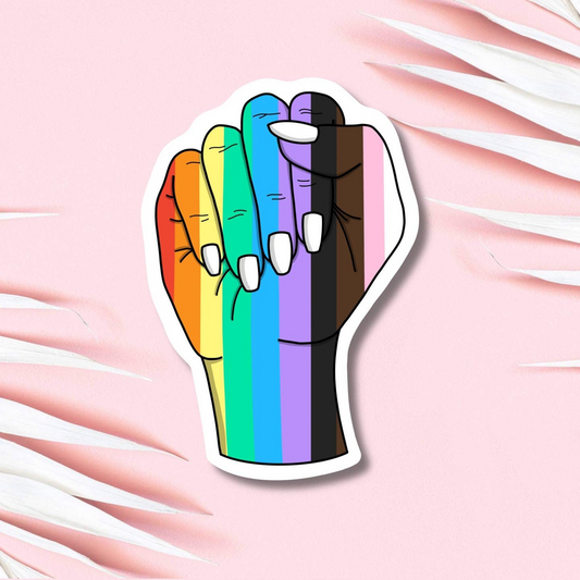 A Tub of Prints - Pride Inclusive Fist Sticker