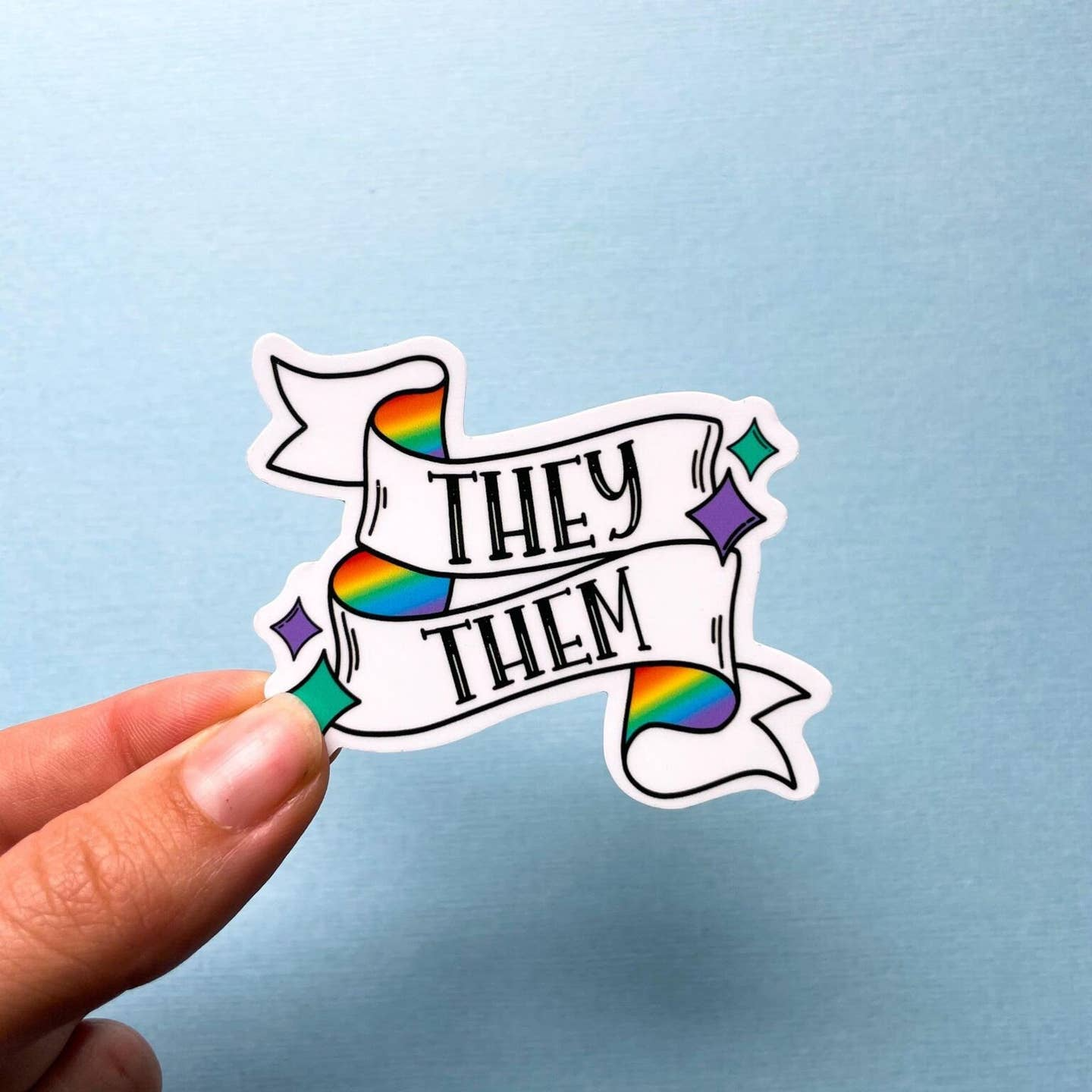 A Tub of Prints - Pronoun Stickers They/ Them