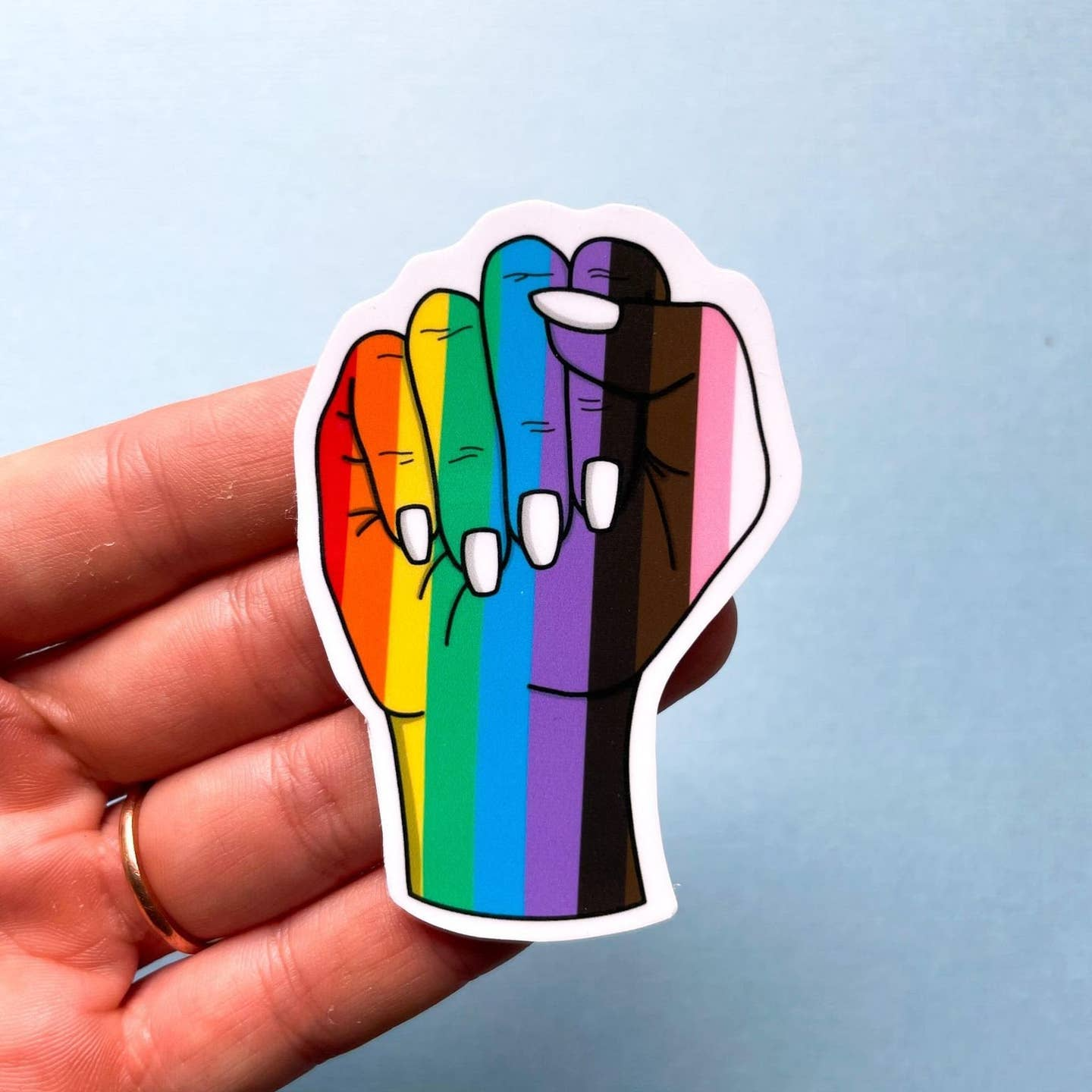 A Tub of Prints - Pride Inclusive Fist Sticker