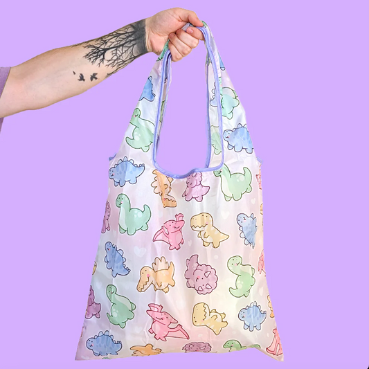 Fox & Cactus - Kawaii Dinos Tote Bag
