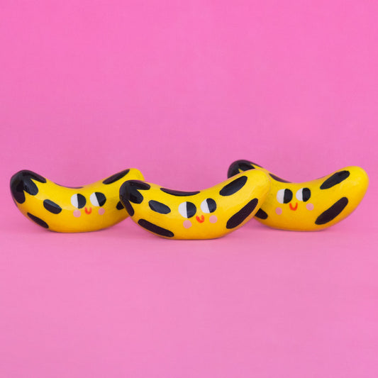 Ana Seixas - Hungry Bananas Tiny Ceramic Sculpture