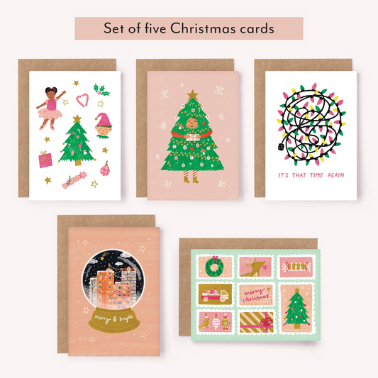 Christmas Card Set of 5 Designs