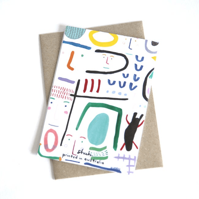 People Greeting Card by Shuh Lee