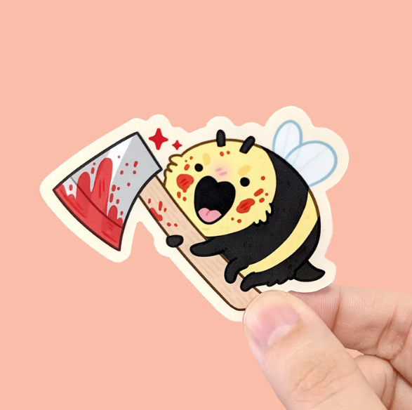 Fox & Cactus - Killer Bee Vinyl Sticker