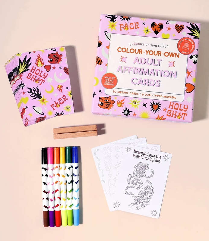 Journey of Something - Colour Your Own Adult Affirmation Cards
