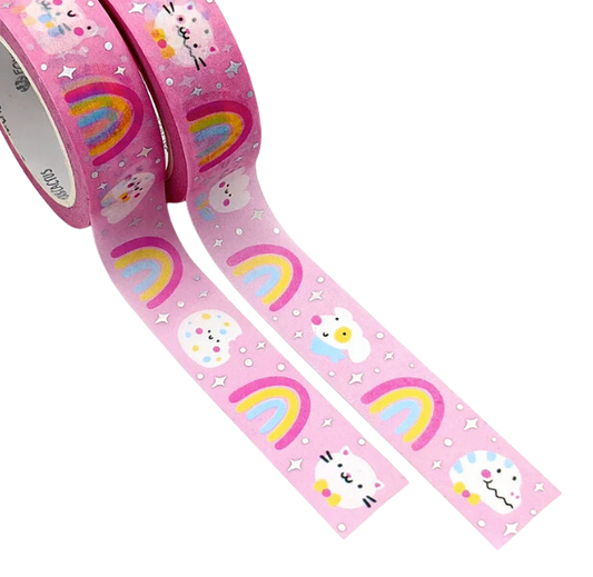 Fox & Cactus - Rainbow Friends Washi Tape