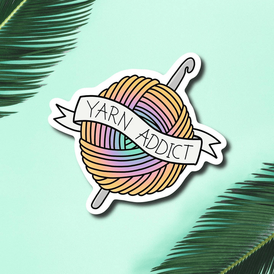 A Tub of Prints - Yarn Addict Sticker