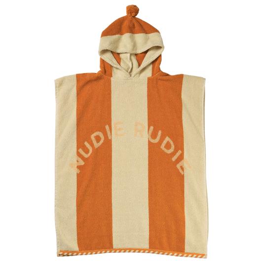 Sage x Clare Luxurious Terry Towelling Didcot Hooded Nudie Towel - Persimmon