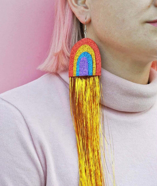 Lele Jewellery Rainbow Bright Earrings XXL Tassels