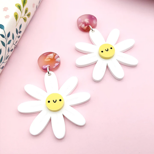 Fox  & Cactus Flower Friends Besties Earrings