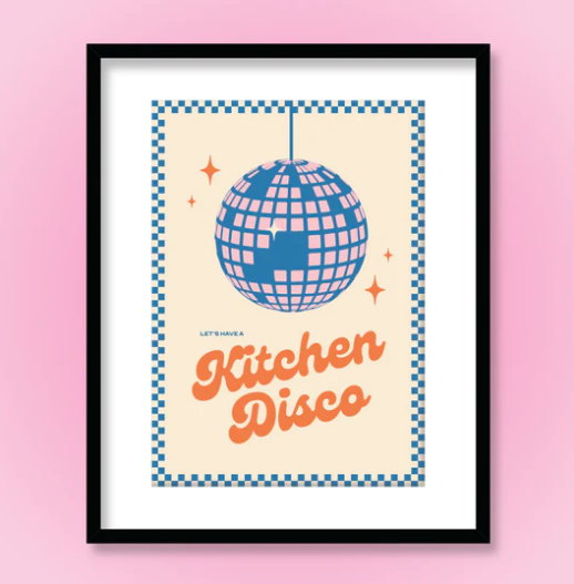 Ruby Roller Kitchen Disco Ball Art Print