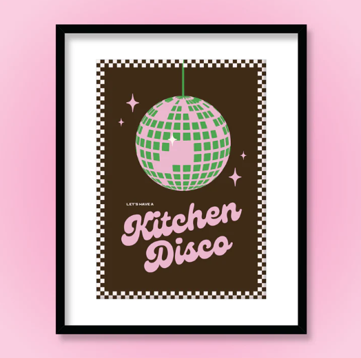 Ruby Roller Kitchen Disco Ball Art Print