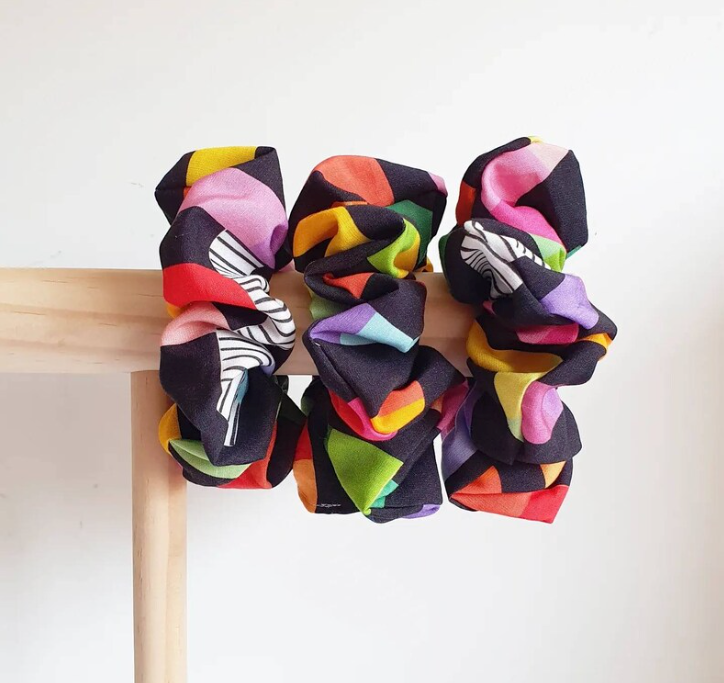 Oopa Hand made  Rainbow Chunky Scrunchie