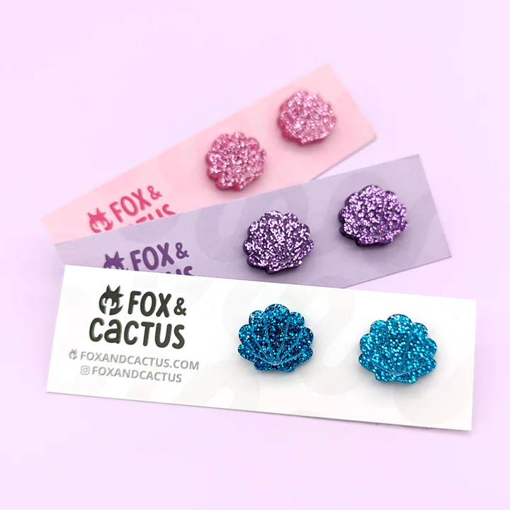 Fox & Cactus - Seashell Stud Earrings