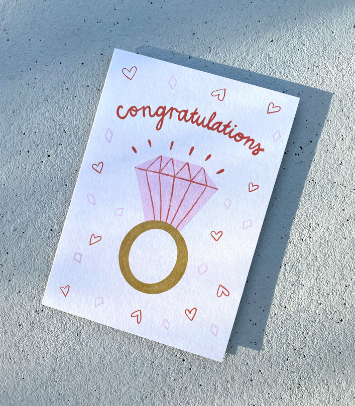 Lauren Sissons Congratulations Engagement Card