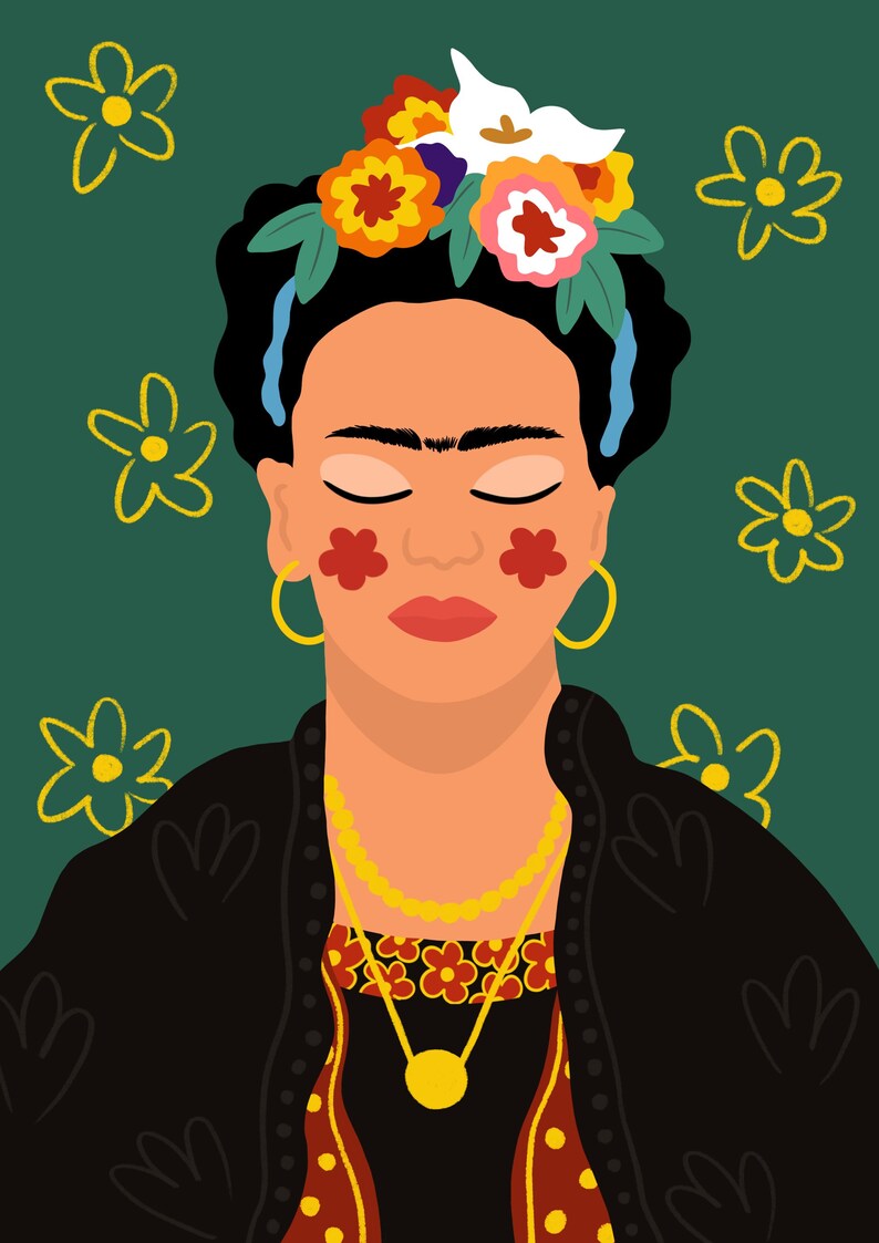 Elisha Illustrates Frida Art Print