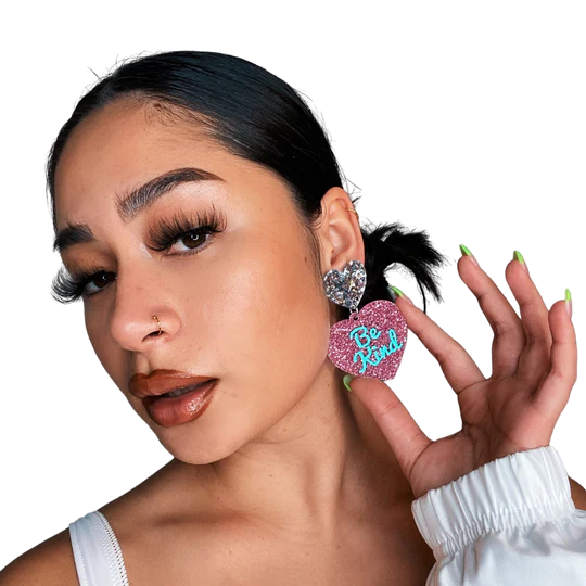Haus of Dizzy Hand Painted Be Kind Earrings