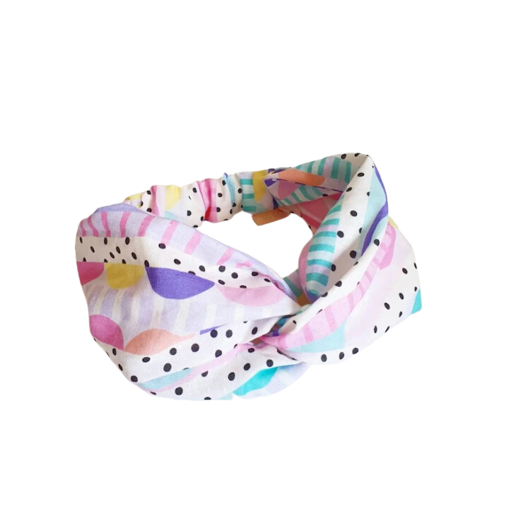 Oopa Handmade Whimsy Kaleidoscope Twist Knot Headband