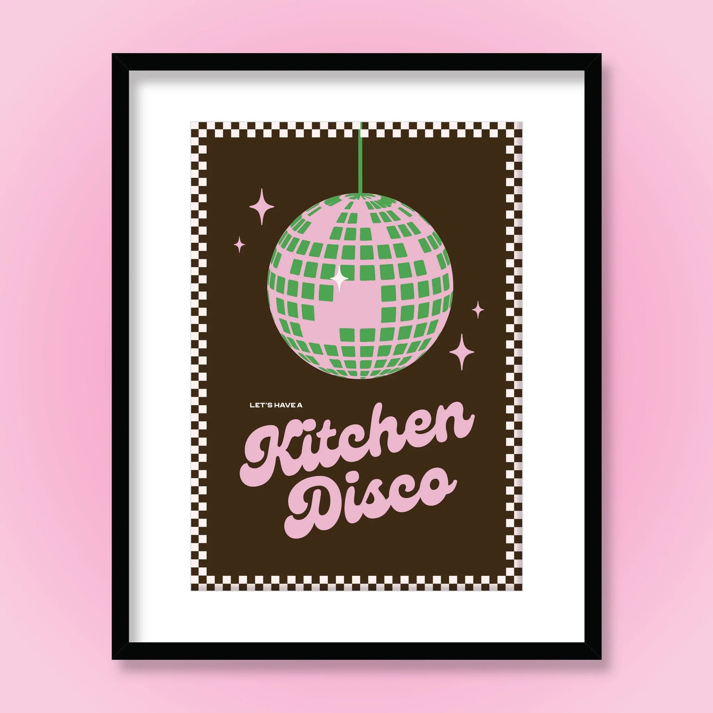 Ruby Roller Kitchen Disco Ball Art Print