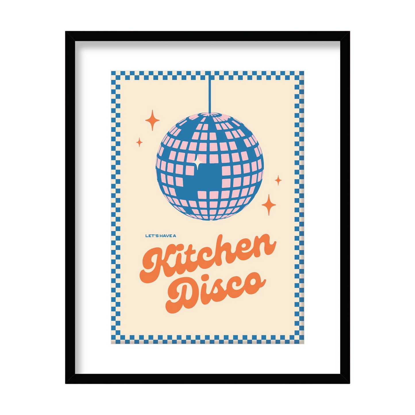 Ruby Roller Kitchen Disco Ball Art Print